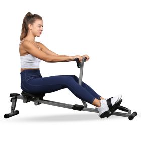 Fitness Rowing Machine Rower Ergometer with 12 Levels of Adjustable Resistance