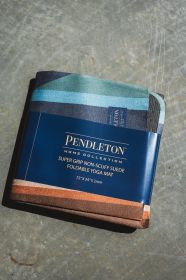 Foldable Suede Yoga Mat (Color/Pattern: Pendleton Wyeth Trail Oxford Travel Mat)